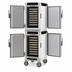 Thumbnail image #4 for Metro HotBlox Narrow Mobile Pass-Thru Insulated Holding Cabinet, 16 Pan, Dual-Cavity, Digital Touchscreen, Solid Front and Rear Doors