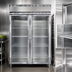 Thumbnail image #3 for Continental Refrigerator Designer Line D2FENSSGD Two-Section Wide Full-Height Glass Door Reach-in Freezer