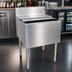 Thumbnail image #3 for 24-Inch x 24-Inch Stainless Steel Underbar Ice Bin with Sliding Cover, 85 lb Capacity