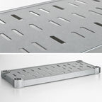 Thumbnail image #4 for Eagle Group Quik-Set SHDS1854VL Louvered Commercial Shelf, 54" W x 18" D, 14-Gauge Galvanized Steel, Gray Epoxy Finish