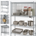 Thumbnail image #3 for EAGLEbrite Zinc Security Enclosure Kit for Wire Shelving, 21 x 60 Inches, Single Flip-Up Door