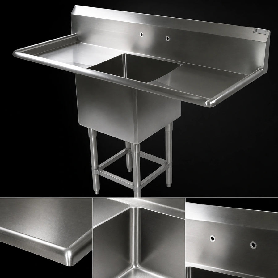 16-Gauge Type 300 Stainless Steel Construction