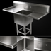 Thumbnail image #3 for John Boos Pro-Bowl 1-Compartment Stainless Steel Sink with Left and Right Drainboards and 18 Inch x 24 Inch x 12 Inch Bowl