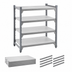 Thumbnail image #4 for Cambro Camshelving Premium 24-Inch Deep x 36-Inch Long Solid Shelf Kit, 4-Shelf, Speckled Gray