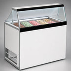 Thumbnail image #3 for Master-Bilt Products DD-46 Floor Model Ice Cream Dipping/Display Freezer Merchandiser, Slanted Glass, 8 Display Tubs, 4 Storage Tubs, 115V