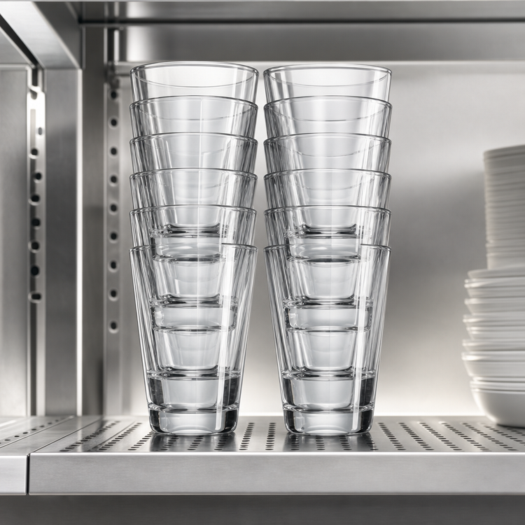 Product image #3 for Clarisse™ 16 oz Stackable Rim-Tempered Cooler Glass, Case of 24