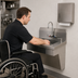 Thumbnail image #3 for Eagle Group ADA Wall-Mount Stainless Steel Hand Wash Sink with 14 x 16 x 5-Inch Bowl, Faucet, Soap Dispenser, and Paper Towel Dispenser
