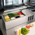 Thumbnail image #3 for Delfield 46-Inch Countertop Refrigerated Prep Rail, Raised Condiment Rail, 4 1/3-Size Pan Capacity