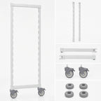 Thumbnail image #4 for Cambro Camshelving® CPMPKHD1867480 Premium Series High-Density Mobile Post Kit, 18"W x 67-1/4"H, Speckled Gray