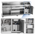 Thumbnail image #2 for FWE Weather-All 8-Foot Stainless Steel Mobile Bar with Hand Sink and 60 lb Ice Bin
