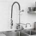Thumbnail image #3 for EasyInstall 8-Inch Wall-Mount Pre-Rinse Unit with Add-On Faucet and 18-Inch Double-Joint Swing Nozzle