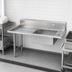 Thumbnail image #3 for John Boos Pro-Bowl 72-Inch Straight Left-to-Right Soiled Dishtable with 20 x 20 x 8 Pre-Rinse Sink Bowl