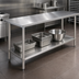 Thumbnail image #3 for Eagle Group Budget Series 84 x 24-Inch 430 Stainless Steel Work Table with Adjustable Undershelf
