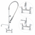 Thumbnail image #3 for T&S Brass EasyInstall Deck-Mount Pre-Rinse Unit with Spring-Action Gooseneck, 6-Inch Add-On Faucet, and 44-Inch Hose