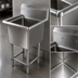 Thumbnail image #3 for John Boos Pro-Bowl 1-Compartment 14-Gauge Stainless Steel Sink with 16 x 20 x 14-Inch Bowl, 10-Inch Backsplash, and Stainless Steel Base