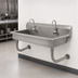 Thumbnail image #3 for Advance Tabco Multiwash Wall-Mounted Stainless Steel Hand Sink with 2 Electronic Faucets, 40 Inch