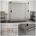 Thumbnail image #3 for Metro Super Erecta Stainless Steel Stationary Security Cage with Sliding Doors, Fits 24 x 60 Shelves