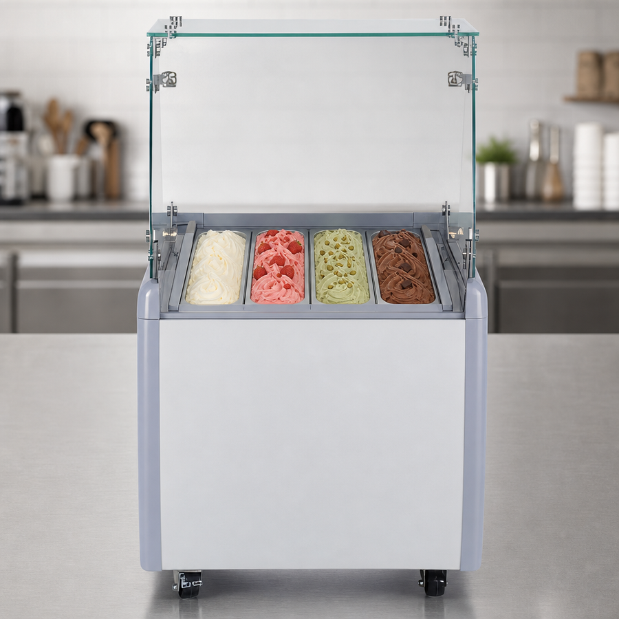 Four-Pan Gelato Capacity