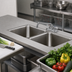 Thumbnail image #3 for Advance Tabco TA-11W-2 Double-Bowl Welded Sink Into Table Top with Faucet and Basket Drains