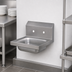 Thumbnail image #3 for BK Resources Wall-Mount Hand Sink with 14-Inch x 10-Inch x 5-Inch Bowl, 304 Stainless Steel, 8-Inch OC Faucet Holes