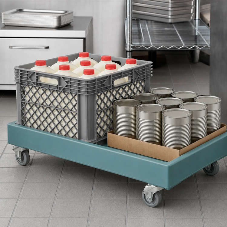 Product image #4 for Cambro Camdolly Open-Frame Dolly for #10 Can Cases and 20 x 28 Milk Crates, 350 lb Capacity