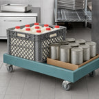 Thumbnail image #4 for Cambro Camdolly® CD2028401 Open-Frame Polyethylene Dolly, Slate Blue, 350 lb Capacity, 3-Inch Swivel Casters