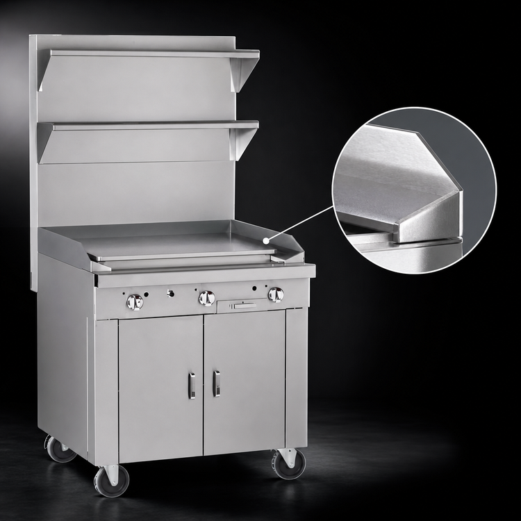 Product image #3 for Southbend Platinum Heavy Duty 32-Inch Gas Plancha Griddle Range with Standard Oven Base