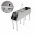 Thumbnail image #4 for Perlick 12-Inch Freestanding Stainless Steel Underbar Blender Station with Dump Sink and Recessed Blender Shelf