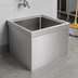 Thumbnail image #3 for BK Resources Floor Mounted T-304 18-Gauge Stainless Steel Mop Sink Kit with 24 x 24 x 12 in Bowl