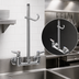 Thumbnail image #3 for T&S Brass B-0133-09 EasyInstall 8-Inch Wall Mount Pre-Rinse Mixing Faucet with 18-Inch Riser