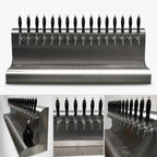 Thumbnail image #3 for Perlick Corporation 3076-14 14-Faucet Wall-Mount Air-Cooled Stainless Steel Draft Beer Dispensing Tower