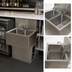 Thumbnail image #4 for BK Resources Slim-Line 2-Compartment Underbar Sink, 24 x 18-1/4 x 33-1/2 Inch, 304 Stainless Steel
