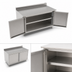 Thumbnail image #3 for John Boos Enclosed Stainless Steel Work Table with Cabinet Base and Hinged Doors, 48 x 24 Inches