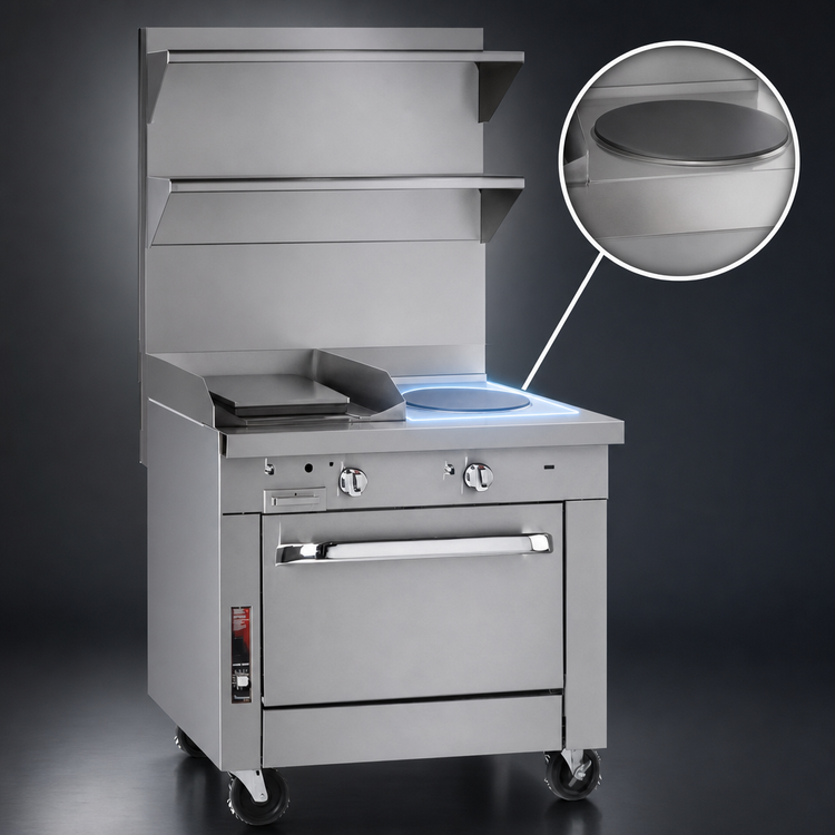 Product image #3 for Southbend Platinum 32-Inch Heavy Duty Gas Range with 16-Inch Hot Top, 16-Inch Griddle, and Convection Oven