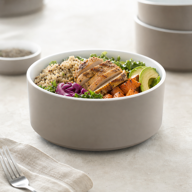 Product image #3 for American Metalcraft 32 oz Mocha Round Melamine Bowl