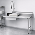 Thumbnail image #3 for Eagle Group Straight Soiled Dishtable with Pre-Rinse Sink, 30 x 30 x 43-1/2 Inch, Right-to-Left Operation