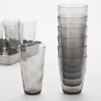 Thumbnail image #4 for American Metalcraft BCH18ST Stackable 18 oz Tritan Plastic Highball Glass, Smoke Gray Case of 3