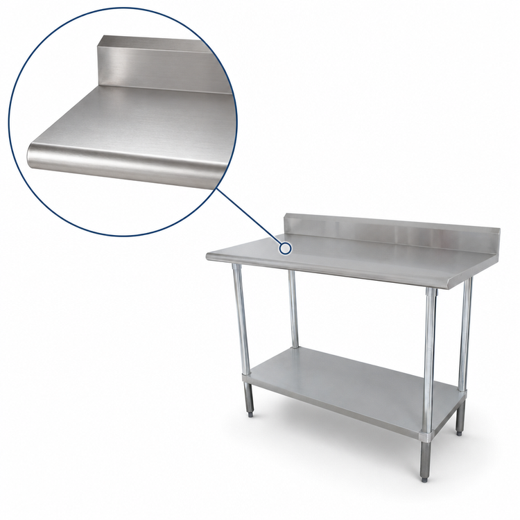 Product image #3 for Advance Tabco Special Value Series Stainless Steel Work Table with 5-Inch Backsplash and Adjustable Undershelf, 60"W x 30"D