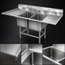 Thumbnail image #3 for Eagle Spec-Master FN Series Coved Corner Two-Compartment Sink with Left Drainboard, 24 x 24 x 14-Inch Compartments, 77-1/2-Inch Wide
