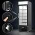Thumbnail image #3 for Beverage-Air MarketMax IQ 1-Section Reach-In Black Glass Door Merchandiser Refrigerator with Electronic Smart Lock
