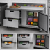 Thumbnail image #3 for Beverage-Air Two-Section Worktop Refrigerator with 2 Drawers and 1 Door, 60-Inch Flat Top