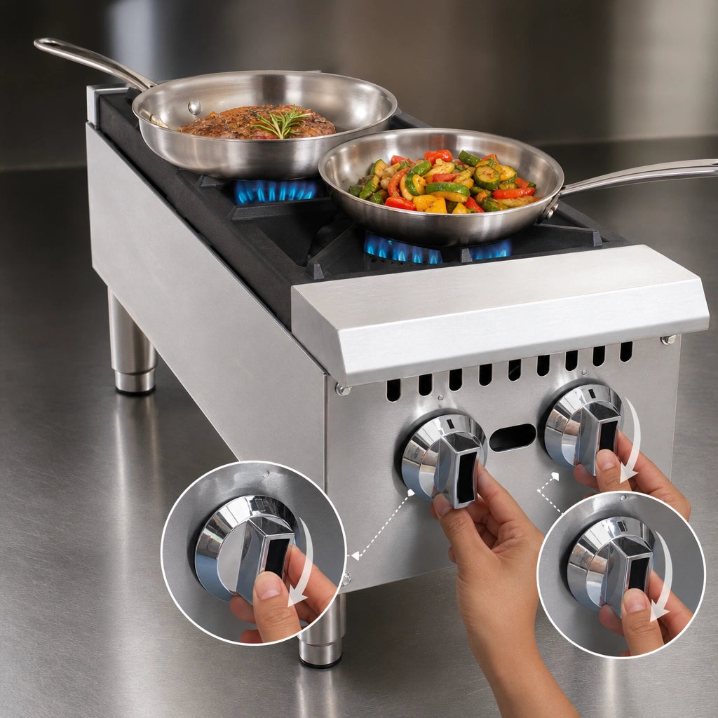 Dual Manual Cast Iron Burners