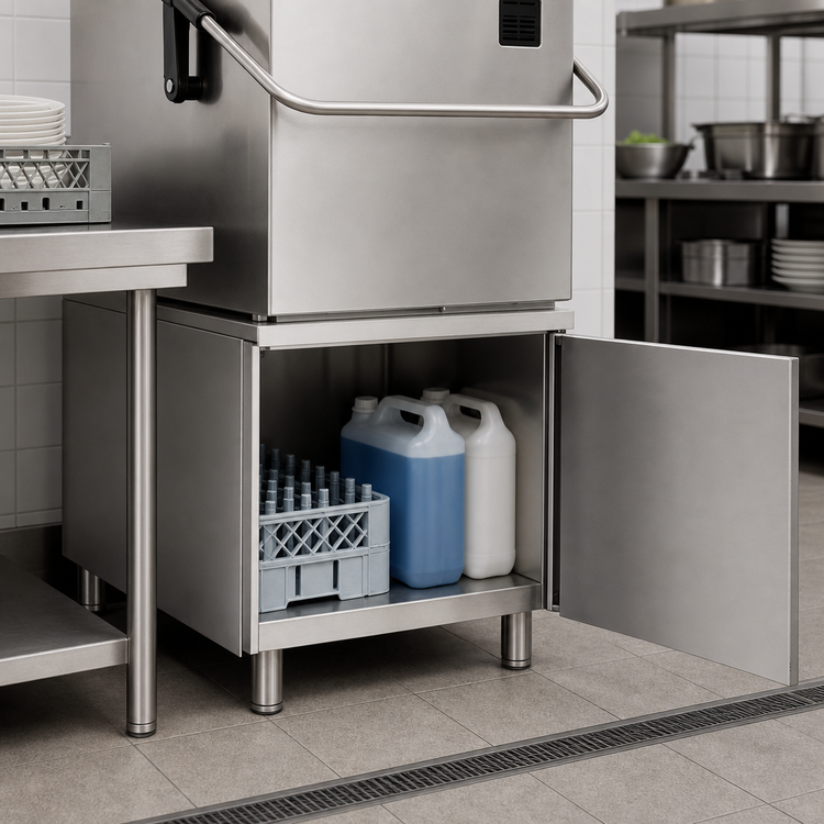 Product image #3 for Lamber Stainless Steel Dishwasher Base/Equipment Stand with Door