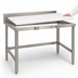 Thumbnail image #3 for Eagle Group 72-Inch x 36-Inch Poly Top Trimming Table with 4-Inch Removable Backsplash and Open Stainless Steel Base