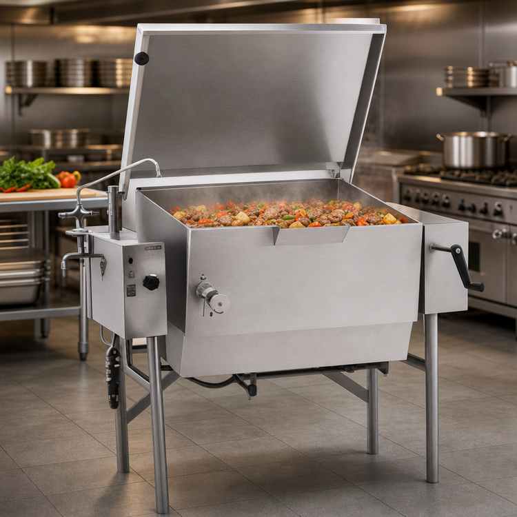 Product image #3 for Classic 49-Gallon Gas Tilting Skillet with Open Frame Base