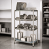 Thumbnail image #3 for MetroMax i Stationary 4-Tier Bulk Drying and Tray Rack, 48 x 24 x 74 Inches, with Drop-In Racks