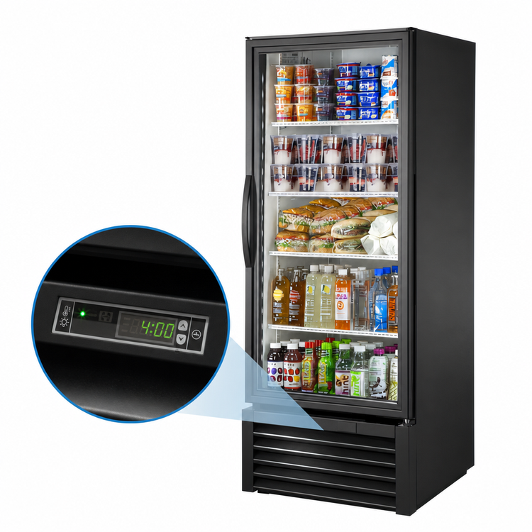 Product image #3 for True One-Section Glass Door Refrigerated Merchandiser with Health Safety Timer