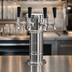 Thumbnail image #3 for Mini Mushroom 5-Faucet Air-Cooled Countertop Draft Dispensing Tower, Mirror Finish
