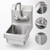 Thumbnail image #3 for Krowne MiniMax 9-Inch Wall-Mounted Hand Sink with Battery-Operated Electronic Sensor Faucet