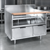 Thumbnail image #3 for La Rosa 66-Inch Dry-Drawer Equipment Stand with 3 Drawers and Richlite Cutting Board, 26.5-Inch Deep